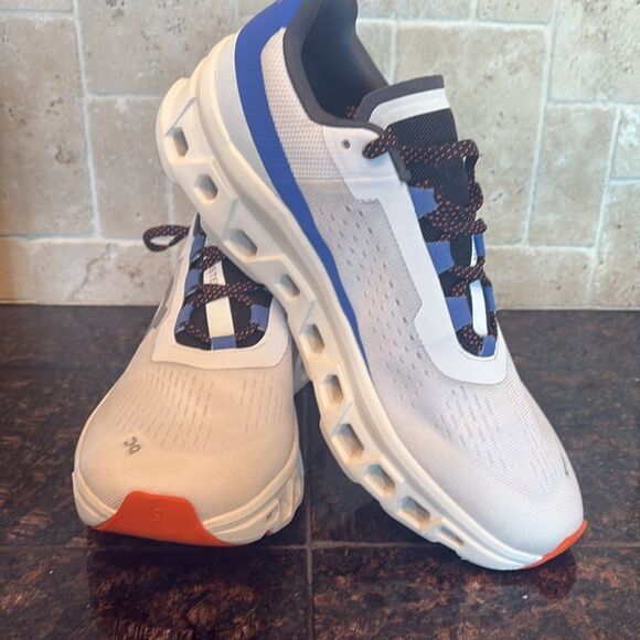 On Cloudmonster Size 10.5 Frost Cobalt Running Shoe Sneaker NEW $180 - Picture 11 of 13